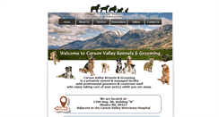 Desktop Screenshot of carsonvalleykennels-grooming.com